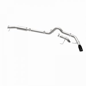 Ford Bronco Cat-Back Exhaust System - Driver Side Rear - Magnaflow - Rock Crawler Series - Black Chrome - 2.7L/2.3L - `21-`24