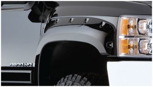 Ford Bronco Classic Fender Flares - Front - Bushwacker - Cutout Style - Black - `78-`79