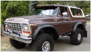 Ford Bronco Classic Fender Flares - Rear - Bushwacker - Cutout Style - Black - `78-`79
