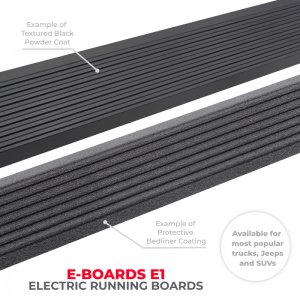 Ford Bronco Running Board Kit - Go Rhino - VoltStep Electric (No Drill) - Textured Black - `21-`24