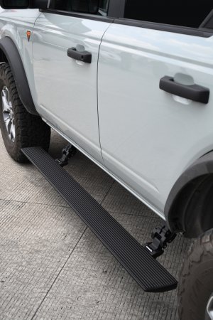 Ford Bronco Running Board Kit - Go Rhino - VoltStep Electric (No Drill) - Textured Black - `21-`24