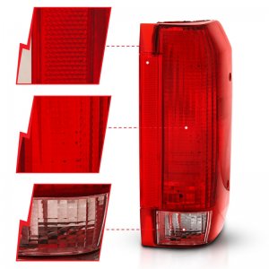 Ford Bronco Classic Taillight - ANZO - OE Replacement - Red/Clear - `92-`96