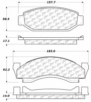 Ford Bronco Classic Brake Pad - Front - Stoptech - Premium - `76-`85