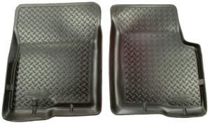 Ford Bronco Classic Floor Liners - Front - Husky Liners - Classic Style - Black - `80-`96