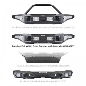 Ford Bronco Bumper - Front - Go Rhino - Rockline Full Width - Black - `21-`24