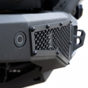 Ford Bronco Rockline Full Width Bumper w/ Overrider Bar - Front - Go Rhino - Winch Ready - Textured Black - `21-`24