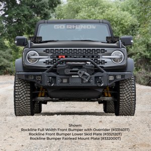 Ford Bronco Bumper - Go Rhino - Rockline - Black - 0