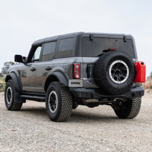 Ford Bronco Rockline Rear Full Width Bumper - Rear - Go Rhino - Rockline - Textured Black - `21-`24