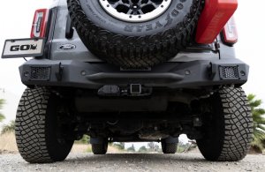 Ford Bronco Rockline Rear Full Width Bumper - Rear - Go Rhino - Rockline - Textured Black - `21-`24