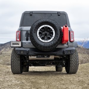 Ford Bronco Rockline Rear Full Width Bumper - Rear - Go Rhino - Rockline - Textured Black - `21-`24