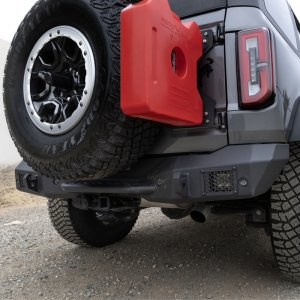 Ford Bronco Rockline Rear Full Width Bumper - Rear - Go Rhino - Rockline - Textured Black - `21-`24