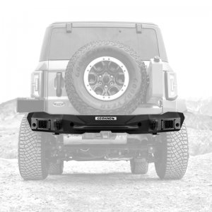 Ford Bronco Rockline Rear Full Width Bumper - Rear - Go Rhino - Rockline - Textured Black - `21-`24