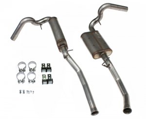 Ford Bronco Classic Header Back Exhaust - Dual Side - JBA - 409SS - 260-302 - `66-`75