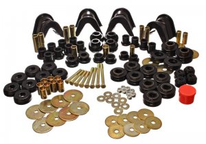 Ford Bronco Classic Hyper-Flex Master Bushing Set - Energy Suspension - Hyper-Flex - Black - `66-`77