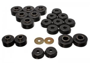 Ford Bronco Classic Body Mount Set - Energy Suspension - Black - `80-`96