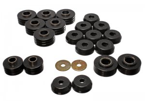 Ford Bronco Classic Body Mount Set - Energy Suspension - Black - `80-`96