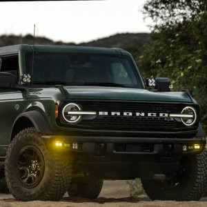 Ford Bronco Fog Pocket Light Kit - Baja Designs - S2 SAE Sportsmen - Amber - `21-`22