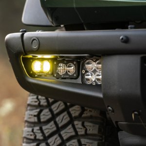 Ford Bronco Fog Pocket Light Kit - Baja Designs - S2 SAE Pro - Amber - `21-`22