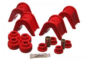 Ford Bronco Classic C-Bushing Set - Energy Suspension - 4 Deg Offset - Red - `76-`77