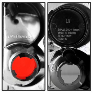 Ford Bronco Classic Euro Tail Lights - SPYDER - Chrome - `88-`96