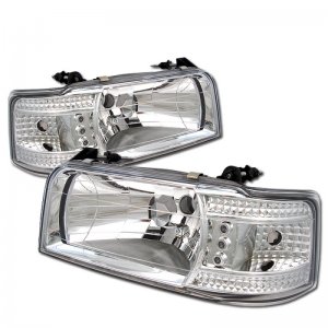 Ford Bronco Classic Headlights - SPYDER - LED Crystal, 1PC - Chrome - `92-`96