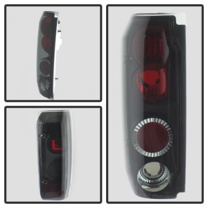 Ford Bronco Classic Euro Tail Lights - Rear - SPYDER - Black Smoke - `88-`96