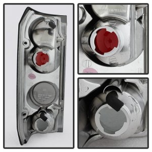 Ford Bronco Classic Euro Tail Lights - Rear - SPYDER - Black Smoke - `88-`96