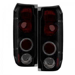 Ford Bronco Classic Euro Tail Lights - Rear - SPYDER - Black Smoke - `88-`96