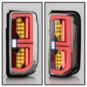 Ford Bronco LED Tail Lights - SPYDER - Factory LED Model Only - Black - `21-`23