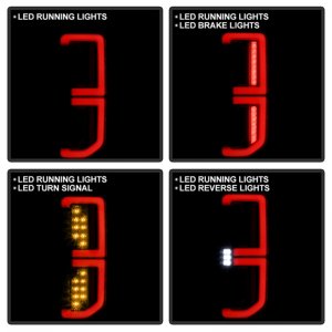 Ford Bronco LED Tail Lights - SPYDER - Factory LED Model Only - Black - `21-`23