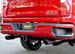 Ford Bronco Cat-Back Dual Split Exhaust - Rear - Gibson - Black Elite - Black - 2.7L - 2021