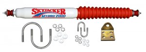 Ford Bronco Classic Steering Damper Kit - Skyjacker - White with Red Boots - 1975