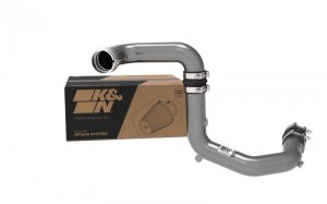 Ford Bronco Charge Pipe Kit - K&N Engineering - Aluminum - Gunmetal Gray - 3.0L V6 - 2023