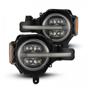 Ford Bronco Headlights - AlphaRex - NOVA LED Projector - Black - `21-`23