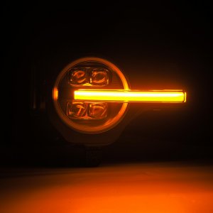 Ford Bronco Headlights - AlphaRex - NOVA LED Projector - Black - `21-`23