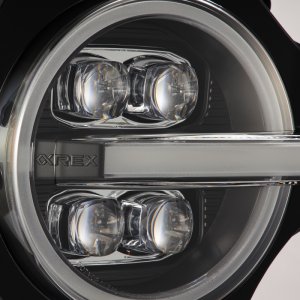 Ford Bronco Headlights - AlphaRex - NOVA LED Projector - Black - `21-`23