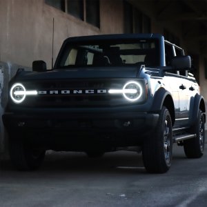 Ford Bronco Headlights - AlphaRex - NOVA LED Projector - Black - `21-`23