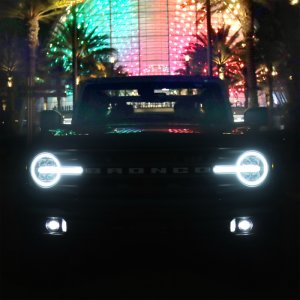 Ford Bronco Headlights - AlphaRex - NOVA LED Projector - Black - `21-`23