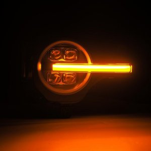 Ford Bronco Headlights - AlphaRex - NOVA LED Projector - Black - `21-`23