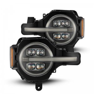 Ford Bronco Headlights - AlphaRex - NOVA LED Projector - Black - `21-`23