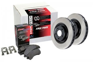 Ford Bronco Classic Brake Kit - Front - Stoptech - Black E-coated Rotors + Posi Quiet Pads - `86-`93