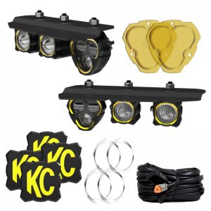 Ford Bronco Fog Light Pocket Kit - KC HiLiTES - FLEX ERA 3 Dual Mode SAE - 2021