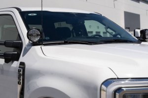 Ford Bronco Dual Ditch Light Brackets - Addictive Desert Designs - Hammer Black - `21-`23