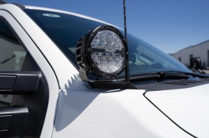 Ford Bronco Dual Ditch Light Brackets - Addictive Desert Designs - Hammer Black - `21-`23