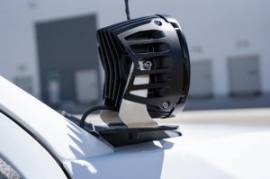 Ford Bronco Dual Ditch Light Brackets - Addictive Desert Designs - Hammer Black - `21-`23