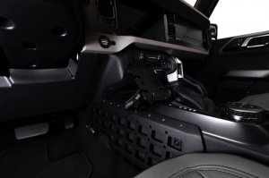 Ford Bronco Center Console Molle Panels - Addictive Desert Designs - Center Console Without Bridge, Hammer Topcoat - Hammer Black - `21-`23