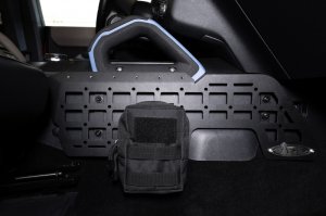 Ford Bronco Center Console Molle Panels - Addictive Desert Designs - Center Console Without Bridge, Hammer Topcoat - Hammer Black - `21-`23