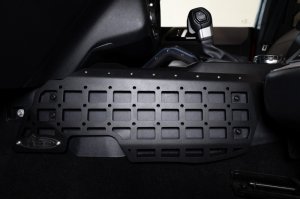 Ford Bronco Center Console Molle Panels - Addictive Desert Designs - Center Console Without Bridge, Hammer Topcoat - Hammer Black - `21-`23