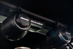 Ford Bronco Rear Speaker & Light Mount Bar - Rear - DV8 Offroad - Micro-Texture - Black - `21-`22