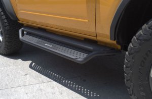 Ford Bronco Side Steps - Go Rhino - Dominator Xtreme D1 - Textured Black - `21-`24